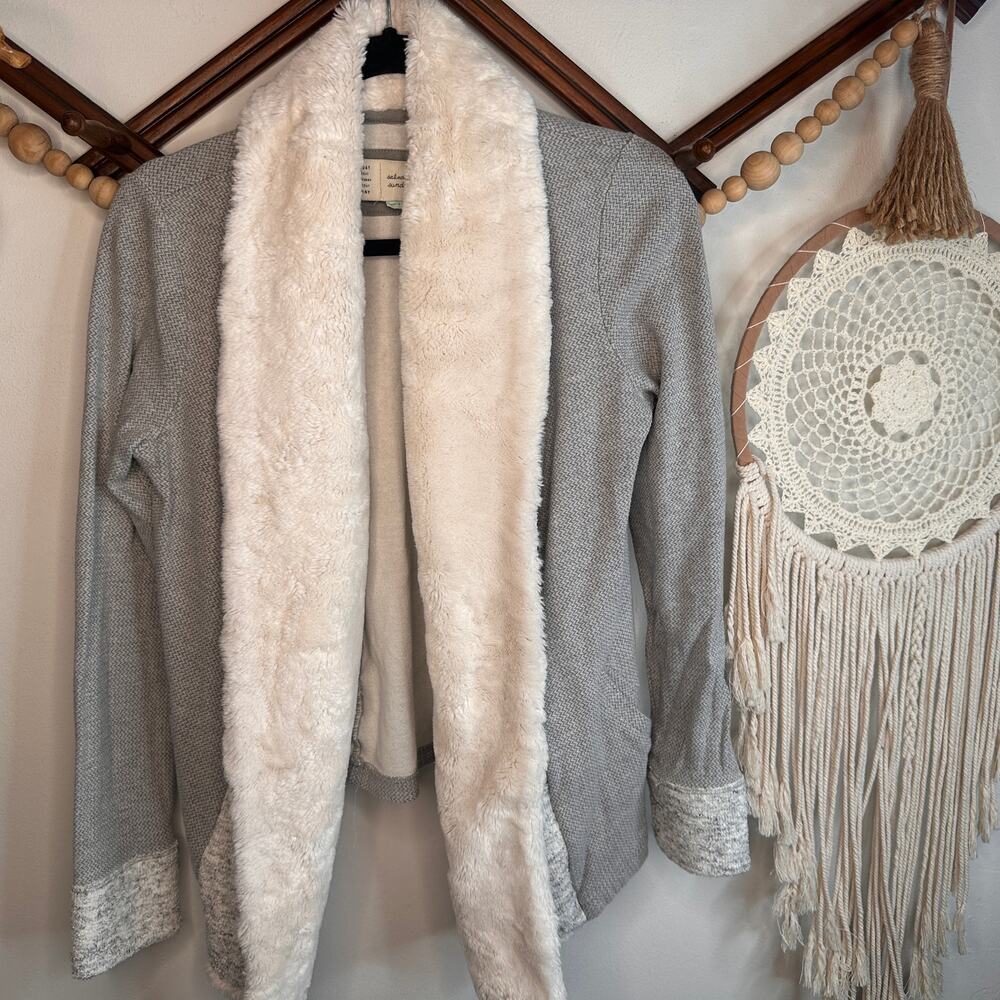 Anthropologie Saturday Sunday Ambrose Knit Open Sherpa Cardigan